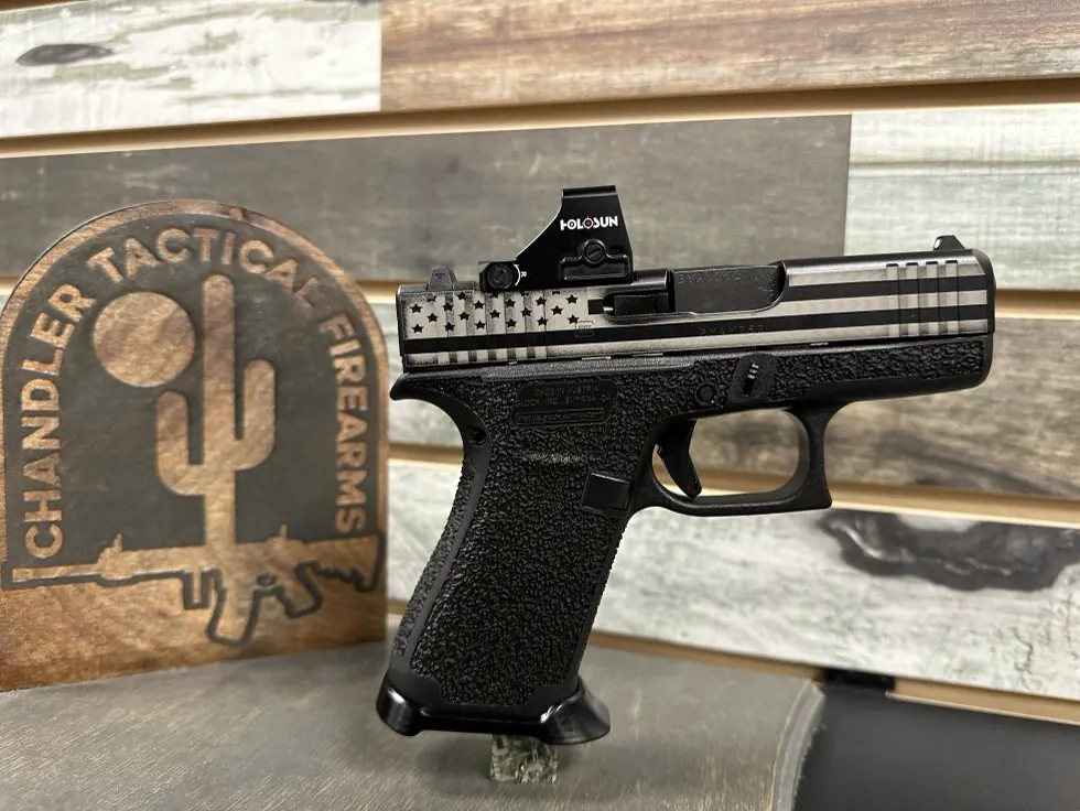 A handgun prepared for direct-mounted optic work.