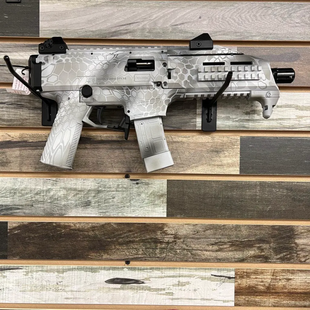 Monochrome Cerakote pattern with coordinated small-part finishes.