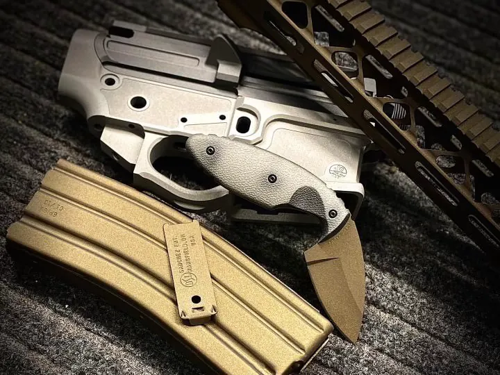 A non-firearm metal cup refinished with Cerakote.