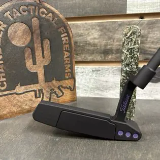 A golf putter head refinished with Cerakote.