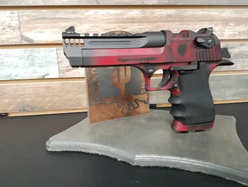A distressed battle-worn Cerakote treatment.